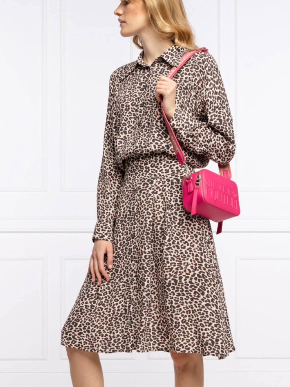 Zadig & Voltaire Revo Leo Geo Leopard Midi Dress S